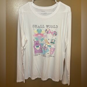 Women’s Small World White XL Long Sleeve Tee